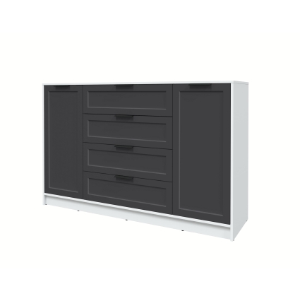 Тумба Тренд КТ-Т160 (Белый ЛДСП/ Пепел ЛМДФ) Ш1600 В1020 Г451